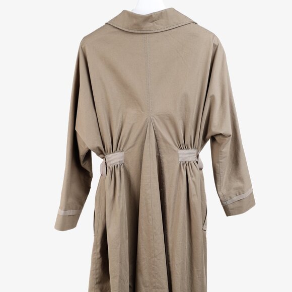 Sharon Wauchob Khaki Cotton Twill Tie-Waist Coat - Picture 2 of 11